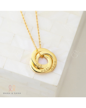 Dây Chuyền Tên Gia Đình 2-4 Vòng Tròn Lồng Xi Vàng - belovedbeyond.com