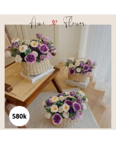 Lẵng Hoa Tone Tím - belovedbeyond.com