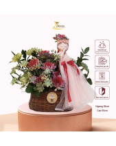 [Giữ Lại Rễ] Cô Bé Rực Rỡ_Giỏ Hoa Sen Đá Cắm Sáng - belovedbeyond.com