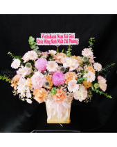 Hộp Hoa Tone Hồng Mix Cúc Mẫu Đơn - belovedbeyond.com