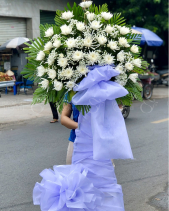 Lẵng Hoa Chia Buồn - Thiên Đường Cb163 - belovedbeyond.com