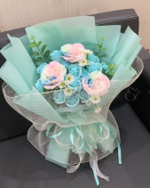 Bó Hoa Sáp Rainbow Xanh Mint - belovedbeyond.com