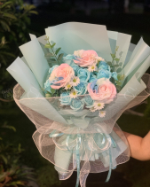 Bó Hoa Sáp Rainbow Xanh Mint - belovedbeyond.com