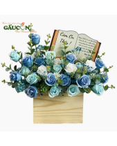 Cảm Ơn Thầy - Hoa Sáp Tone Xanh - belovedbeyond.com