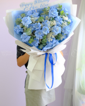 Bó Hoa Hồng Xanh Blue - belovedbeyond.com