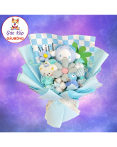 Hoa Gấu Bông Tone Xanh - belovedbeyond.com