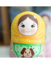 Bộ Búp Bê Nga Matryohska 5 Lớp 18Cm 