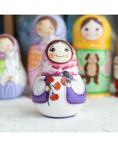 Búp Bê Lật Đật Nga Bằng Gỗ Size 15Cm Cực Dễ Thương - belovedbeyond.com