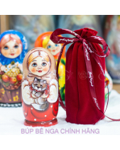 Bộ Búp Bê Nga 5 Lớp 15Cm Misa Ôm Mèo Đỏ Siêu Cute! - belovedbeyond.com