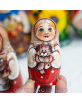 Bộ Búp Bê Nga 5 Lớp 15Cm Misa Ôm Mèo Đỏ Siêu Cute! - belovedbeyond.com