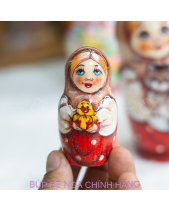 Bộ Búp Bê Nga 5 Lớp 15Cm Misa Ôm Mèo Đỏ Siêu Cute! - belovedbeyond.com