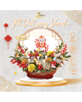 Rồng Phát Lộc_Lẵng Hoa Sen Đá Làm Quà Tết_ Vsenda - belovedbeyond.com