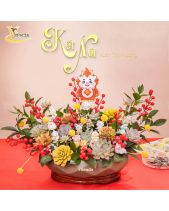 Rồng Phát Lộc_Lẵng Hoa Sen Đá Làm Quà Tết_ Vsenda - belovedbeyond.com