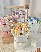 Bó Hoa Len ( Có Đèn Nháy + Túi + Thiệp ) - belovedbeyond.com