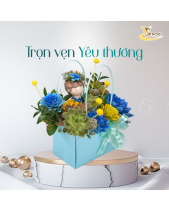 Khôi Ngô_Giỏ Hoa Sen Đá Làm Quà Tặng_Vsenda - belovedbeyond.com
