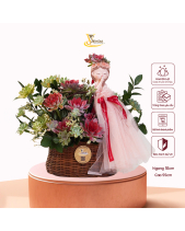 Cô Bé Rực Rỡ_Giỏ Hoa Sen Đá Làm Quà Tặng_Vsenda - belovedbeyond.com