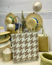 Túi Đan Hoạ Tiết Houndstooth Đeo Vai (Không Lót) - belovedbeyond.com