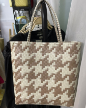 Túi Đan Hoạ Tiết Houndstooth Đeo Vai (Không Lót) - belovedbeyond.com