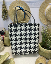 Túi Đan Hoạ Tiết Houndstooth Đeo Vai (Không Lót) - belovedbeyond.com