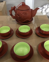 Bộ Trà Đắp Tách Lót S2(Màu Đỏ) (Bộ) - belovedbeyond.com