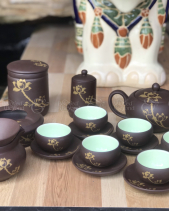 Com Bo-Bộ Trà Nâu Son Sen Vàng(Phụ Kiện+Hộp) (Bộ) - belovedbeyond.com