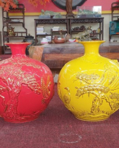 Quả Hút Lộc H30 Màu Nổi Vẽ Vàng(Kèm Đế Gỗ) (Chiếc) - belovedbeyond.com