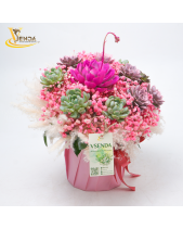 [Giữ Lại Rễ] Hoàn Mỹ_Lẵng Hoa Sen Đá Cắm - belovedbeyond.com