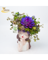 [Giữ Lại Rễ] Ngọt Ngào_Lẵng Hoa Cô Gái Sen Đá - belovedbeyond.com