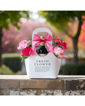 Giỏ Hoa Tone Hồng - belovedbeyond.com