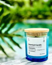 Nến Thủy Tinh Ombre Xanh 230G - Spakling Honey - belovedbeyond.com