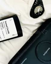 Nến Thủy Tinh Đen Nhám 170G - Lotus - belovedbeyond.com