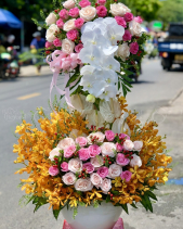 Lẵng Hoa Chúc Mừng Tân Gia - Tiến Bước Cm172 - belovedbeyond.com