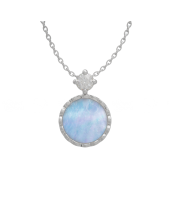 Mặt-Ngọc Trai Xanh-Bạc Ý Mạ Vàng Trắng-Moissanite - belovedbeyond.com