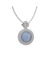 Mặt-Ngọc Trai Xanh-Bạc Ý Mạ Vàng Trắng-Moissanite - belovedbeyond.com