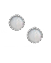 Bông Tai - Ngọc Trai Trắng - Bạc Ý Mạ Vàng Trắng - belovedbeyond.com