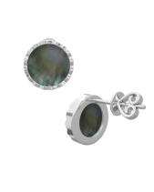 Bông Tai - Ngọc Trai Đen - Bạc Ý Mạ Vàng Trắng - belovedbeyond.com