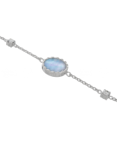 Lắc_Ngọc Trai Xanh_Bạc Ý Mạ Vàng Trắng_Moissanite - belovedbeyond.com