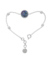 Lắc_Khảm Bào Ngư_Bạc Ý Mạ Vàng Trắng_Moissanite - belovedbeyond.com