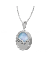 Mặt Dây-Ngọc Trai Xanh Alice - Bạc Ý Mạ Vàng Trắng - belovedbeyond.com