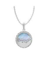 Mặt Dây-Ngọc Trai Xanh Alice - Bạc Ý Mạ Vàng Trắng - belovedbeyond.com