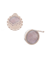 Bông Tai - Ngọc Trai Hồng - Bạc Ý Mạ Vàng Hồng - belovedbeyond.com