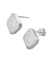 Bông Tai - Ngọc Trai Trắng - Bạc Ý Mạ Vàng Trắng - belovedbeyond.com