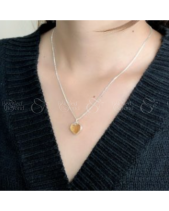 Mặt Đá Trái Tim Thô  Citrine, Rose Quartz - belovedbeyond.com