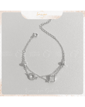 Lắc Tay Bạc S925 Họa Tiết Cỏ 4 Lá, Đồng Tiền - belovedbeyond.com