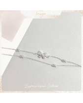 Lắc Tay Đôi Bạc S925 Họa Tiết Nơ - belovedbeyond.com