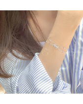 Lắc Tay Đôi Bạc S925 Họa Tiết Nơ - belovedbeyond.com