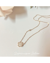 Dây Chuyền Bạc S925 Họa Tiết Cỏ 4 Lá - belovedbeyond.com