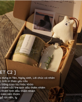Set Quà Tặng Nến Thơm Cốc Tre Thiên Nhiên C2 - belovedbeyond.com