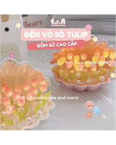 Đèn Ngủ Vỏ Sò Gốm Hoa Tulip, Quà Tặng Sinh Nhật - belovedbeyond.com