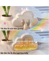 [Tự Làm - Làm Sẵn] Đèn Tulip Hình Đám Mây Gương - belovedbeyond.com